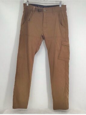 Prana Women’s Slim Stretch Zion Straight Cargo Pants Sepia Brown Hiking 30 x 30